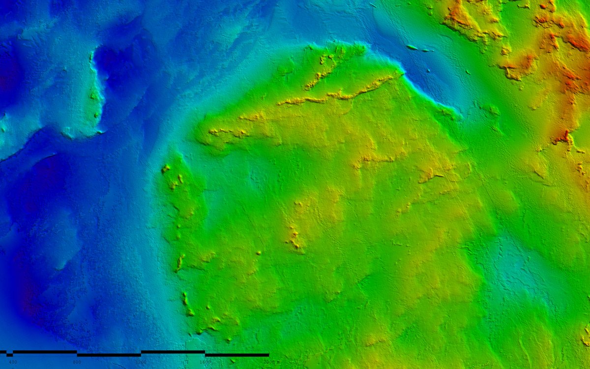 Terrenmodell som viser havbunnslandskap i Nordsjøen. Kilde: Kartverket / Mareano