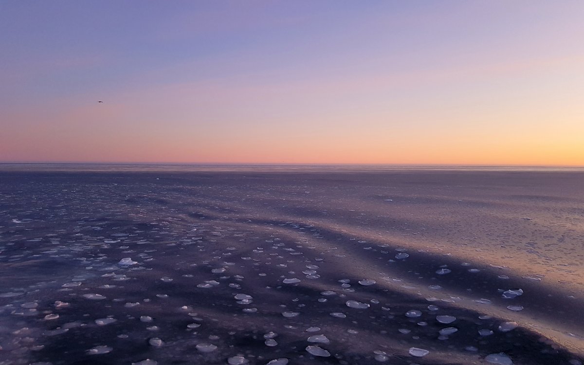 foto av horisont med isflak