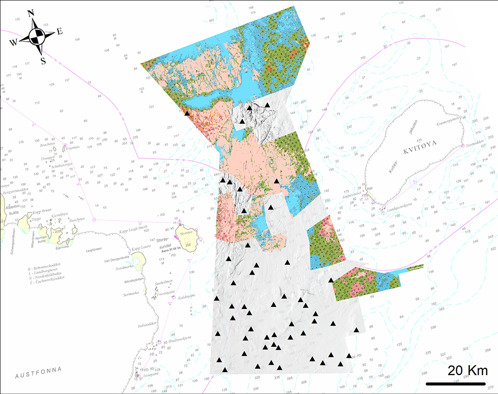Sediment grain size map