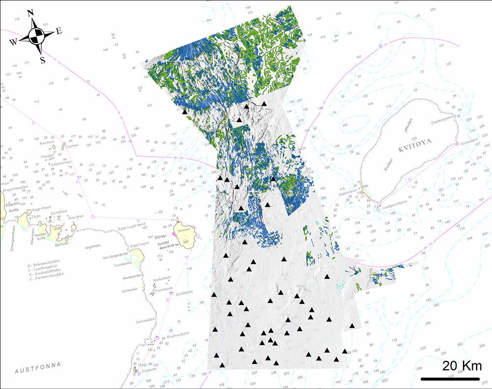 Landforms on the seabed