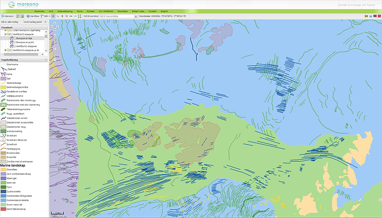 screenshot from map service